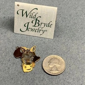 Cartoon Zebra Face Pin — Wild Bryde Zebra design