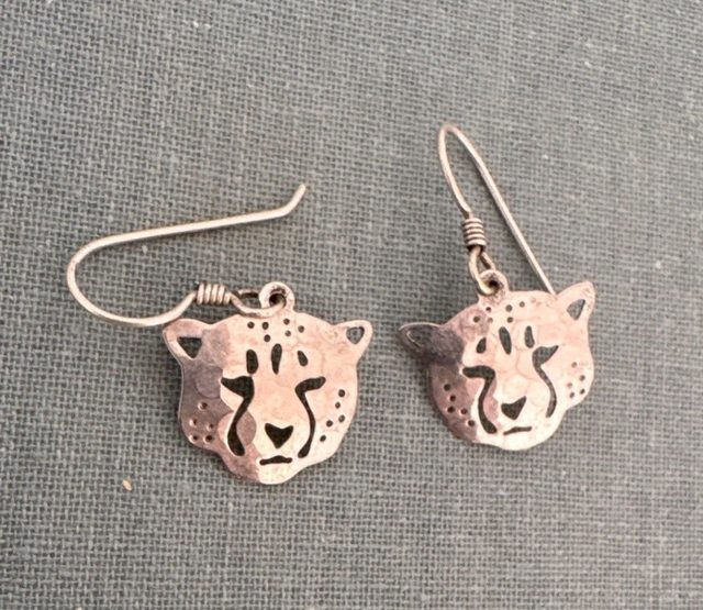 Wild Bryde Cheetah Earrings, Pendant Face Only, Whimsical - Unofficial Africa Collector's Guide