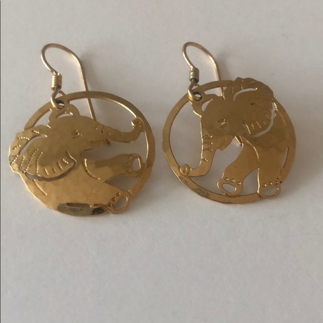 Wild Bryde Elephant Earrings Framed, Full Body, Whimsical - Unofficial Africa Collector's Guide