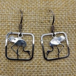 Wild Bryde Wading Bird Earrings Framed, Full Body, Naturalistic - Unofficial Africa Collector's Guide