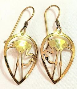 Wild Bryde Flamingo Earrings Framed, Full Body - Unofficial Africa Collector's Guide