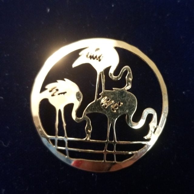 Wild Bryde Flamingo Brooch, Earrings Full Body, Pairs & Families, Species Ambiguous - Unofficial Africa Collector's Guide