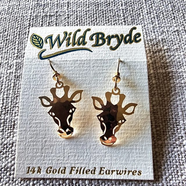 Wild Bryde Giraffe Earrings Face Only, Whimsical - Unofficial Africa Collector's Guide