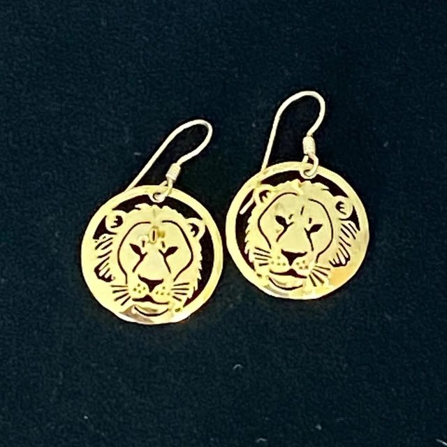 Wild Bryde Lion Pendant, Earrings Framed, Face Only - Unofficial Africa Collector's Guide