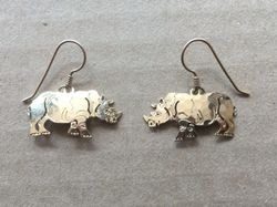 Wild Bryde Rhino Earrings Full Body, Naturalistic - Unofficial Africa Collector's Guide