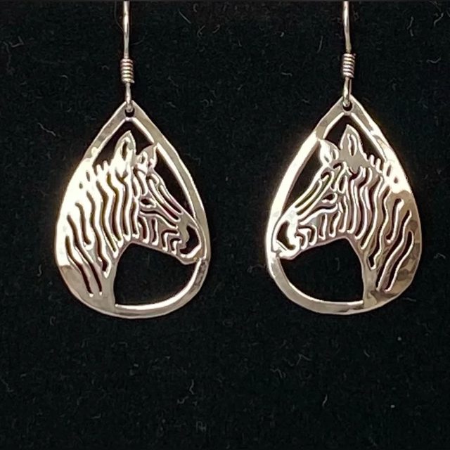 Wild Bryde Zebra Earrings Framed, Face Only - Unofficial Africa Collector's Guide